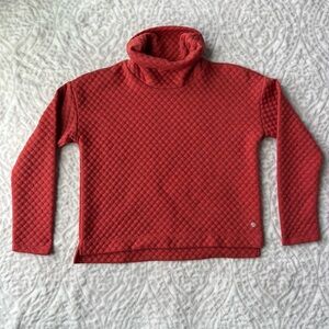 Apana Women’s Quilted Textured Turtleneck Pullover Sweatshirt Size Small